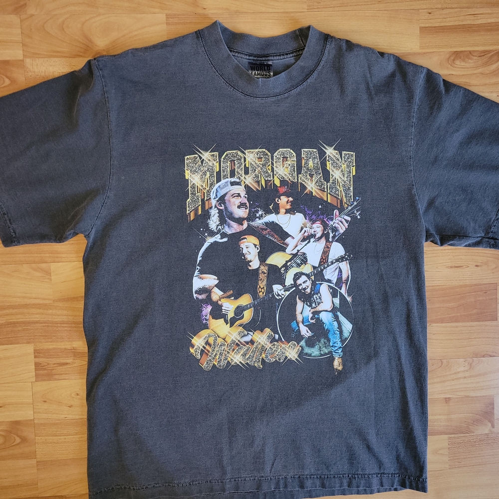 Morgan Wallen XL Gray T-Shirt Country Music Retro Black/gray Color NWT
